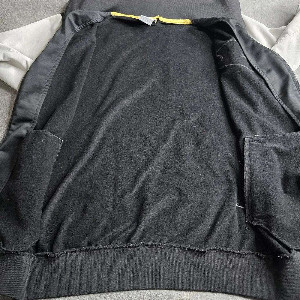 Nike 6.0 SB Varsity Jacket Jock Mens Medium Black Yellow Gray Sports